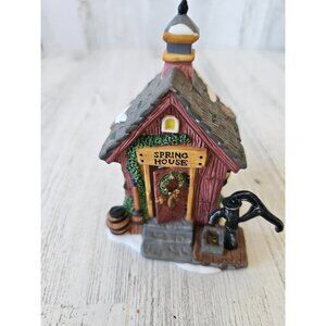 Spring House outhouse bathroom Xmas village water hydrant